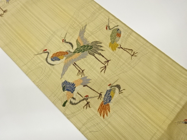 JAPANESE FUKURO OBI / WOVEN CRANE